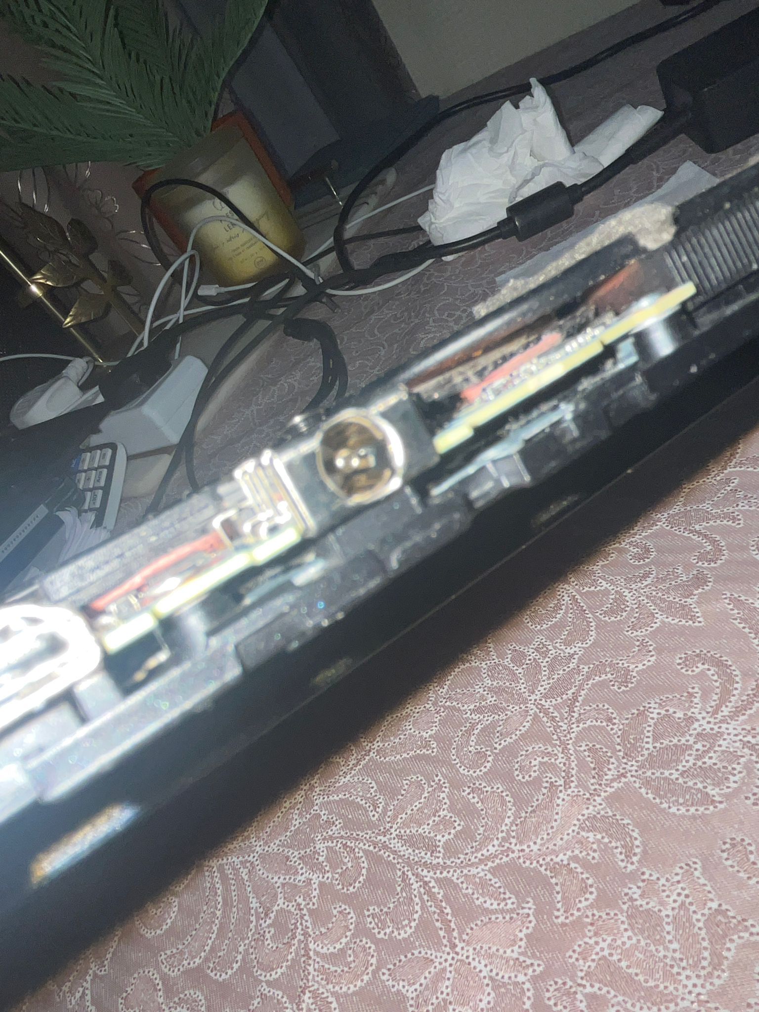 Microsoldered laptop charging port